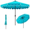 Costway 10 FT Solar Patio Umbrella with 24 LED Lights 8 Ribs & Tilt Adjustment Coffee/Turquoise/Red/Gray/Beige - 2 of 4