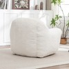 Racxily Bean Bag Chair with Footstool, Comfy Bean Bag Sofa, Faux Fur Bean Bag Chairs for Adults and Kids, Stuffed Floor Sofa - 3 of 4
