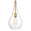 Possini Euro Design Soft Gold Mini Pendant 7 1/2" Wide Modern Clear Glass Shade Fixture for Dining Room House Home Foyer Kitchen - 3 of 4