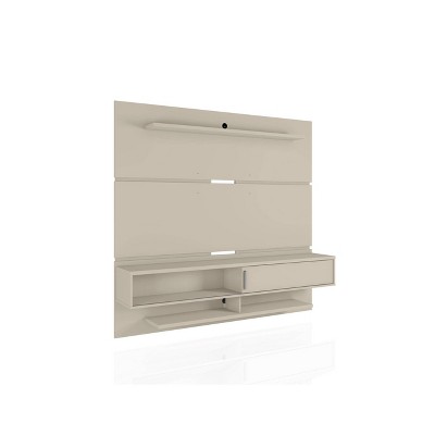 Astor Off White Modern Floating Entertainment Center with Sliding Shelf