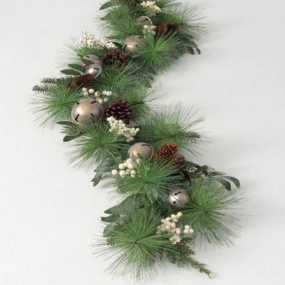 Sullivans 6' Bell & Berry Artificial Garland  Green