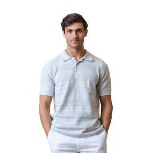 Hope & Henry Mens' Organic Short Sleeve Sweater Polo - 1 of 4