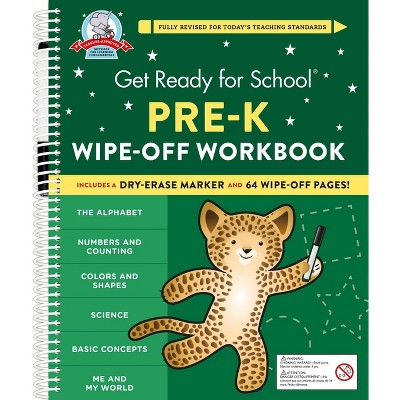 Get Ready for School: Pre-K Wipe-Off Workbook - by  Heather Stella (Spiral Bound)