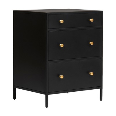 MH London Brockwell 26"  Night Stand with Drawer Iron in Black - Large