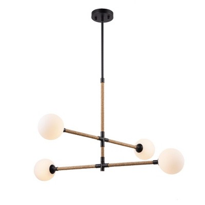 Artcraft Lighting Capilano 4 - Light Chandelier in  Black