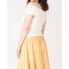 Women's Off The Shoulder White Top Twisted Neckline - Dex Clothing - 3 of 3