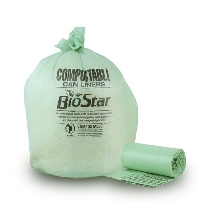 Plasticplace 55-60 Gallon Compostable Trash Bags, Clear (35 Count)