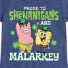 Girls' - SpongeBob Squarepants - Prone To Shenanigans And Malarkey Fitted Short Sleeve Graphic T-Shirt - 2 of 4