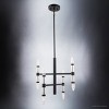 Urban Ambiance Luxury Modern Chandelier,  20''H x 18''W,  Matte Black Finish, ULB2180 - 3 of 4