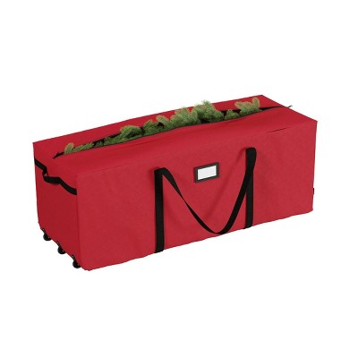 12' Premium Red Rolling Christmas Tree Storage Duffel Bag - Elf Stor