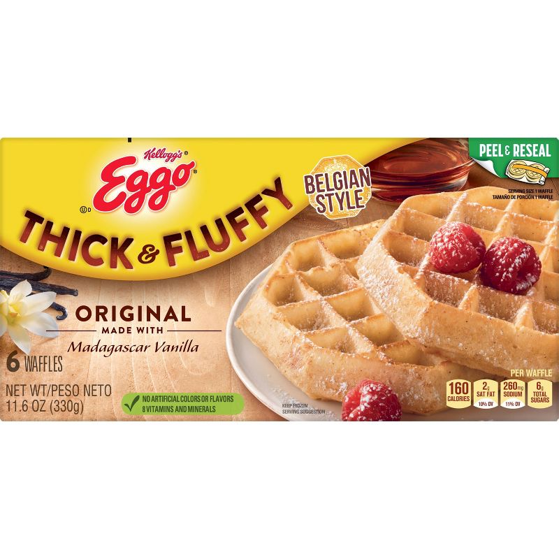 Eggo Thick &#38; Fluffy Original Frozen Waffles - 11.6oz/6ct, 4 of 11