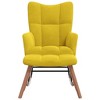 vidaXL Rocking Chair with a Stool Mustard Yellow Velvet - 2 of 4