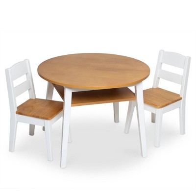  Melissa & Doug Wooden Table & Chairs - White