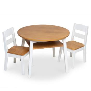  Melissa & Doug Table & Chairs-Gray Furniture - Wooden