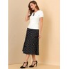 INSPIRE CHIC Women's Bow Neck Solid Short Sleeve Peter Pan Collar Blouse - 2 of 4