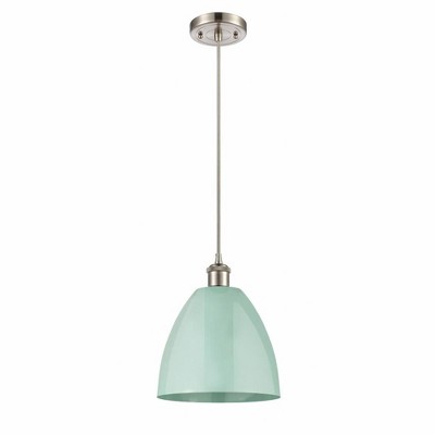 Plymouth Dome - 1 Light Cord Hung Mini Pendant In Industrial Style-12.88 Inches Tall and 9 Inches Wide