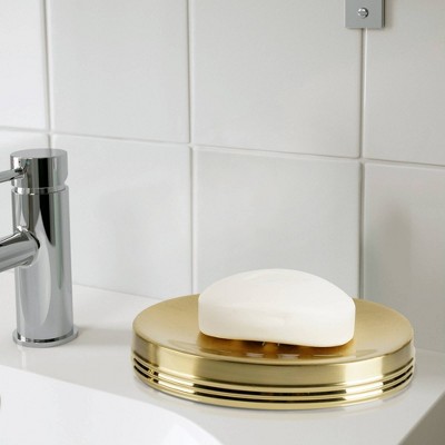 Gold Stainless Steel Decorative Soap Dish Holder