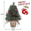 2/3FTTabletop Christmas Tree,Pre-lit Xmas Tree with Cloth Bag Base - 2 of 4