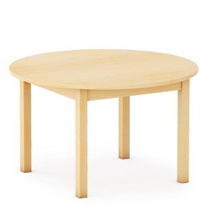 Guidecraft EdQ Toddler Table- Natural: Round Wooden Activity Table for Kids, 30" Diameter | Toddler Desk for Playroom, Daycare & Preschool - 1 of 3
