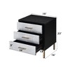 NicBex Nightstand with Drawers,Side Table with Wood Tapered Legs and Finish,Modern Bedside Table for Bedroom,Living Room - 3 of 4