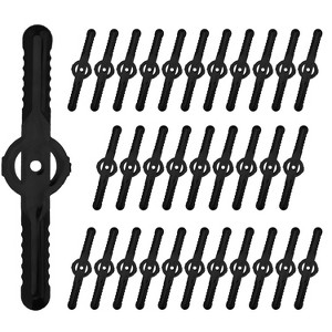 LakeForest"32-Pack Plastic Replacement Blades for Cordless Weed Trimmer – Durable & Easy to Install"Black - 1 of 4