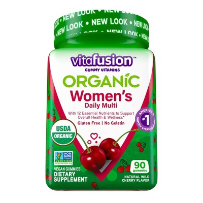 Vitafusion Organic Womens Multivitamin Gummies - Wild Cherry - 90ct Target