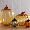 Transpac Glass 10.25 in. Orange Harvest Pumpkins Set of 2 - 3 of 4