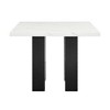 5-Piece Counter Height Dining Set with Faux Marble Table and 4 Upholstered Chairs - 3 of 4