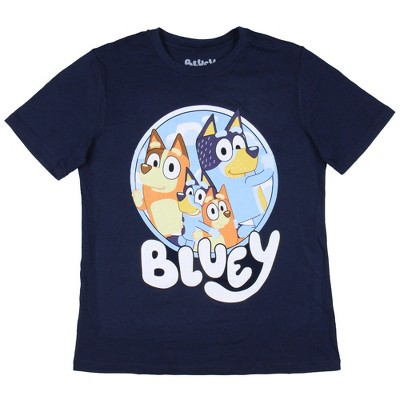 Bluey Kid's Heeler Family Portrait Cotton Blend Short Sleeve T-Shirt