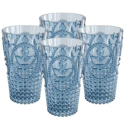 Ribbed Tall Drinking Glasses (Set of 4)