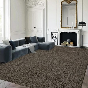 Coucheta Runner Rug , Machine Washable Non-Slip Low Pile, Faux Wool Stain Resistant Floor Carpet for Kitchen Bedroom Hallway,Multi-Color & Size - 1 of 4