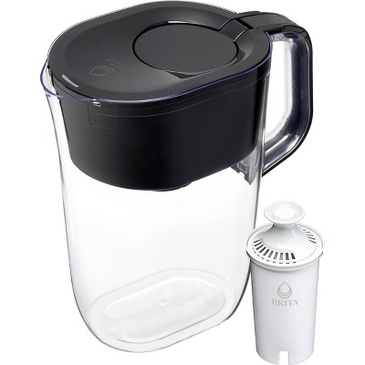 Brita Water Filter 10-Cup Tahoe Water Pitcher Dispenser with Standard Water Filter - Black