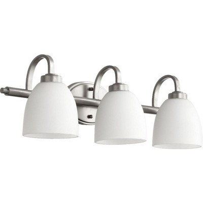 Quorum Lighting Reyes 3-Light Classic Nickel Vanity Fixture