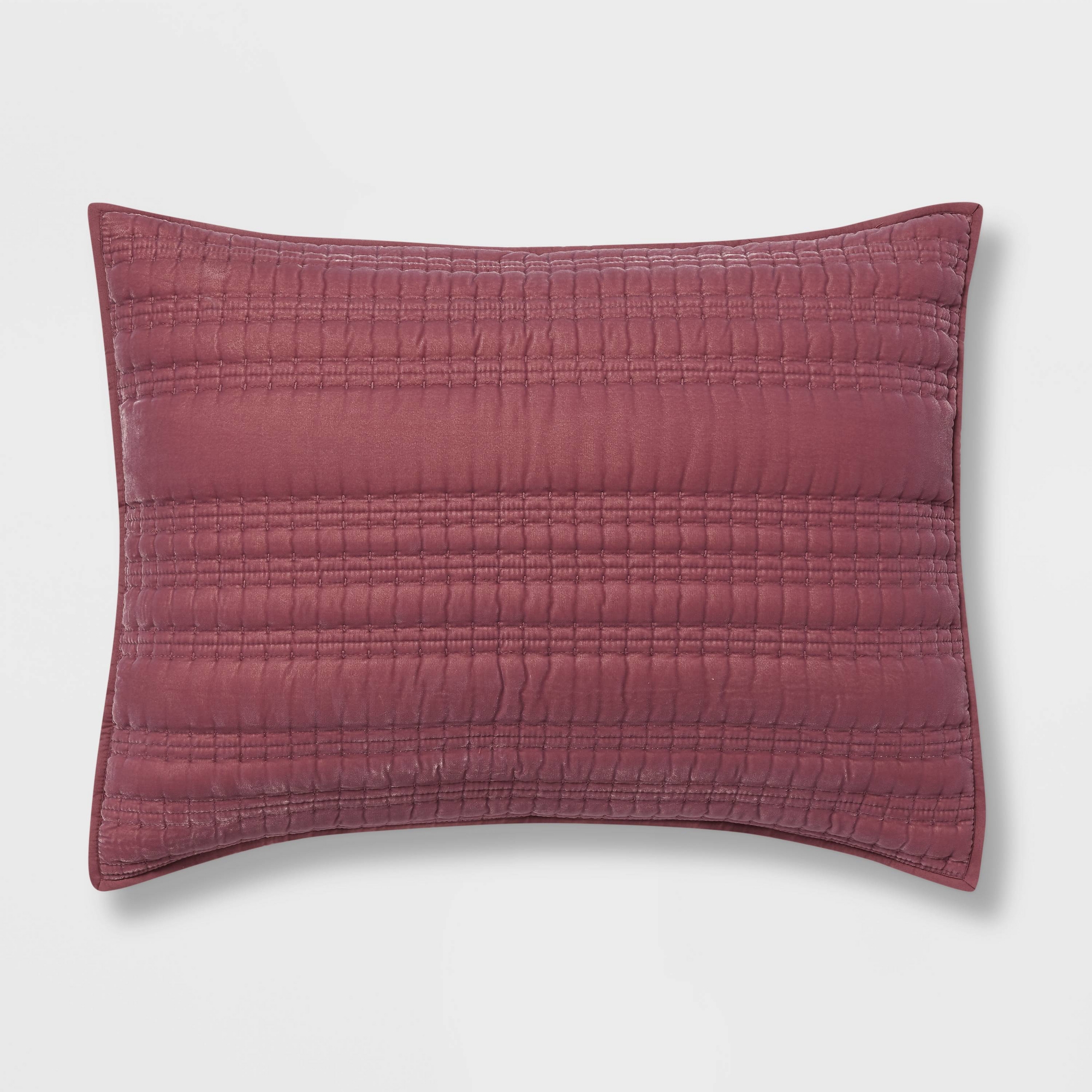 King Lofty Velvet Quilt Sham Purple - Threshold™