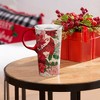 6.75 In Cardinal Travel Mug Christmas Poinsettia Tumblers - 2 of 3