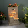 Teamson Home 29.13" Water Fountain with Planter, Natural - 3 of 4