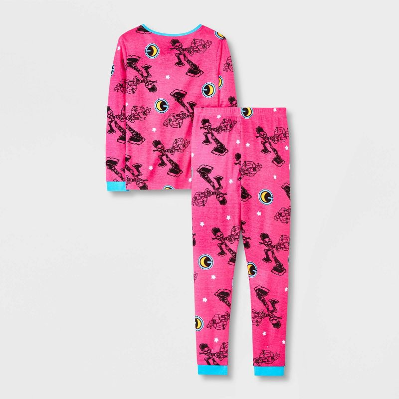Girls' Marvel Moon Girl 4pc Snug Fit Pajama Set - Pink/Blue, 2 of 4