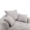 Sapphtopaz Modern Chenille Bean Bag Single Sofa with Backrests&3 Pillows,Comfy Cloud Couch for Adults,Circular Bean Bag for Living Room,Bedroom - 2 of 4