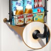 Orieon Over The Door Pantry Organizer, Metal Hanging Wall Mount Spice Rack with Adjustable Baskets for Kitchen & Bathroom. - 4 of 4