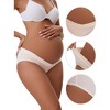 INSPIRE CHIC Women's Cotton Low Waist Under the Bump Maternity Briefs Pregnancy Classic Underwear - 3 of 4