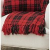 C&F Home Red Black Plaid Woven Throw Pillow, 18" x 18" - 3 of 3