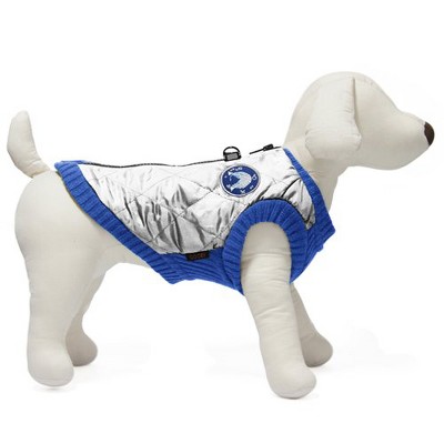 Gooby Bomber Vest for Dogs, Silver, XLarge