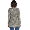 24seven Comfort Apparel Army Green Paisley Long Sleeve Tunic Top - 3 of 4
