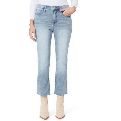 WallFlower Women's Fearless Curvy Super High-Rise Denim 27" Bootcut Ankle Insta Vintage Juniors Jeans