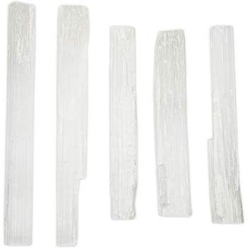 WellBrite 5 Pieces Selenite Wands, Healing Crystal Sticks, Home Décor (6-8 in)
