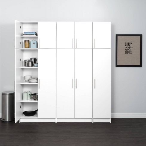 96 Elite with 6 Storage Cabinet Set Black - Prepac