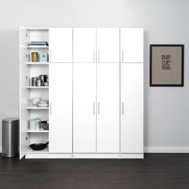 80&#34; Elite with 6 Storage Cabinet Set White - Prepac, 1 of 9