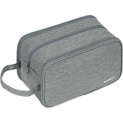 Narwey Travel Toiletry Bag with Brush Compartments for Men and Women