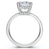 Pompeii3 Certified 3.20Ct Emerald Cut Diamond Side Halo Ring 14k White Gold Grown - 2 of 4