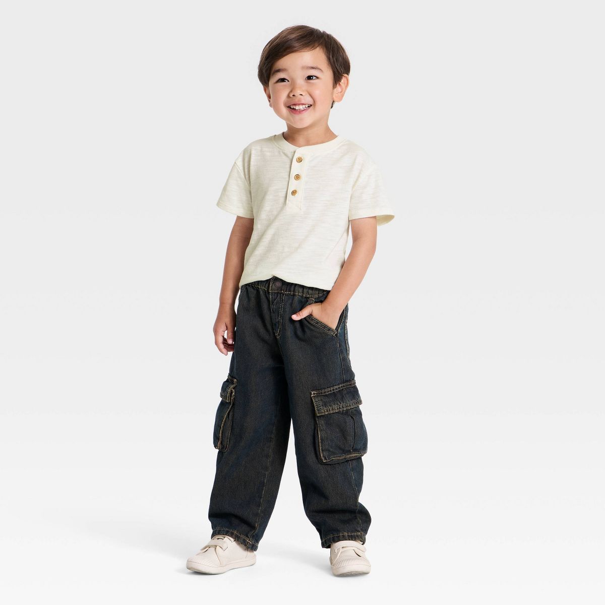 Toddler Boys' Short Sleeve Henley T-Shirt - Cat & Jack™ - thumbnail 6